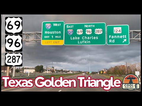 US-69/US-96/US-287 NB - Port Arthur to Beaumont, Texas - The Golden Triangle Area