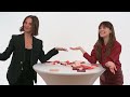 Elizabeth Olsen and Alicia Vikander Play Tumbling Towers