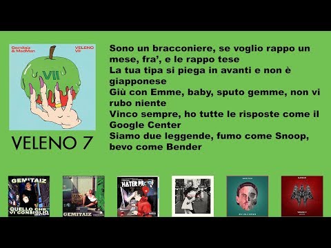 VELENO 1-2-3-4-5-6-7 GEMITAIZ & MADMAN + TESTO | TUTTI I VELENO