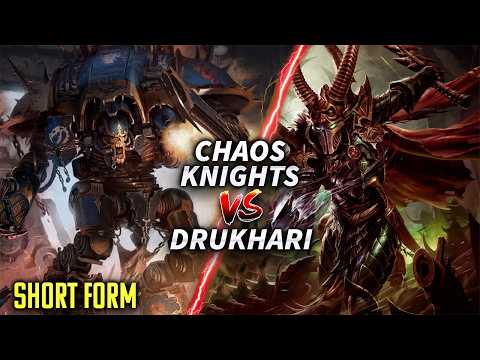 Chaos Knights vs Drukhari #warhammer40k #battlereport
