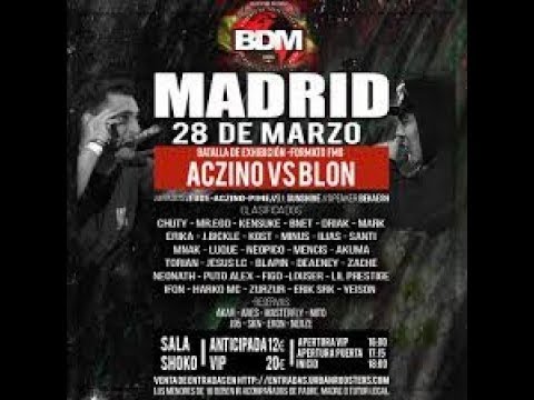 ACZINO 🇲🇽 vs BLON 🇪🇸 (BATALLA DE EXHIBICIÓN)(AZCINO EN FORMATO FMS) //BDM// -MADRID 2018