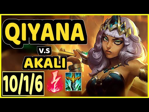 QIYANA vs AKALI - 10/1/6 KDA MID GAMEPLAY - EUW Ranked MASTER