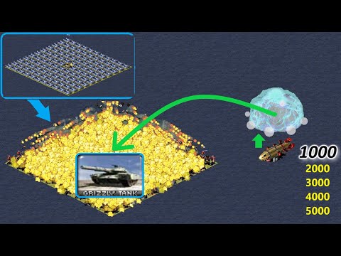 Can Grizzly Tanks survive 1000 Kirov's debris - Red Alert 2
