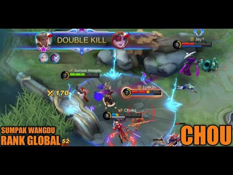 Solo Offlaner Chou Full Damage Build! - Rank Global Chou by Sumpak Wangdu - MLBB