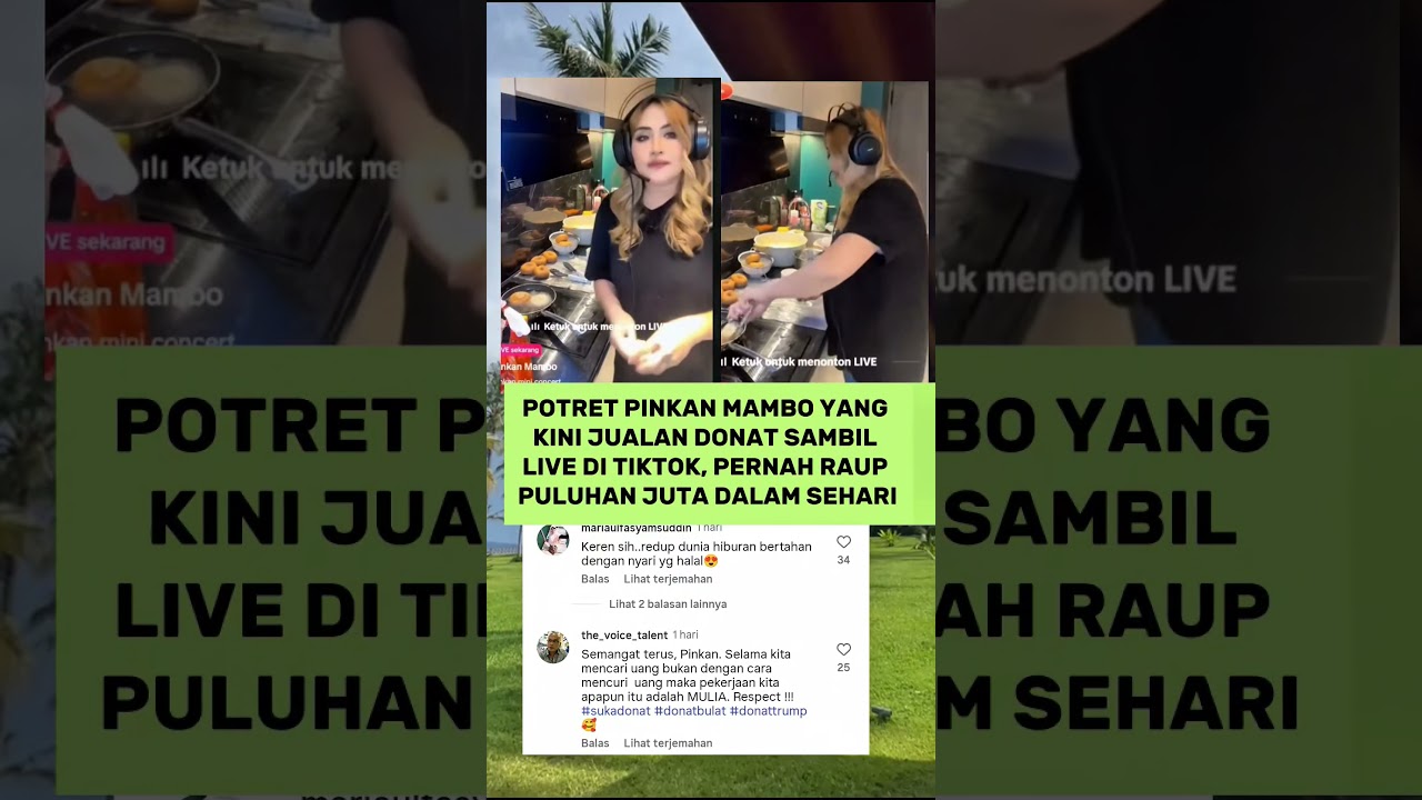 POTRET PINKAN MAMBO YANG JUALAN DONAT SAMBIL LIVE DI TIKTOK, PERNAH RAUP PULUHAN JUTA DALAM SEHARI