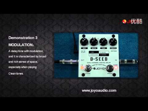 Joyo D-SEED Dual Channel Digital Delay 4-Mode Guitar Effect Pedal with Patch Cables image 2