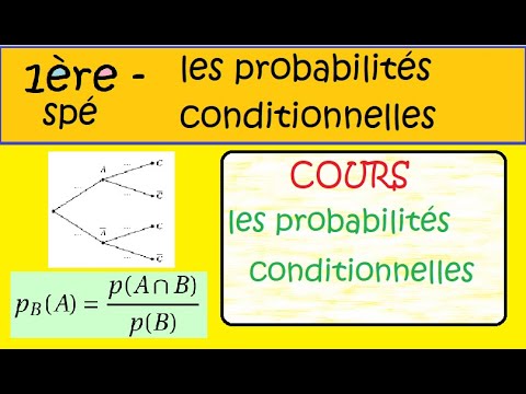 Les probabilités conditionnelles- le COURS - Première Spé Maths-