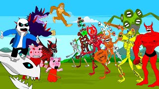 Download lagu Sans Appear, Siren Head Team, Piggy, Cartoon Cat Battle 12 - Roblox Piggy Animation - GV Studio mp3