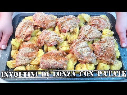 SONO LA FINE DEL MONDO INVOLTINI IMPANATI di LONZA con PATATE CROCCANTI  piatto FACILE e VELOCE