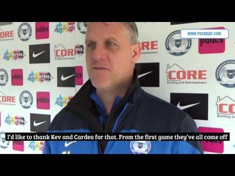 Steve Long after his side's 5-1 defeat to Cardea