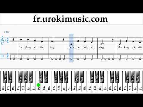 Cours de Piano (main droite) Jingle Bells Tuto Partitions um-b829