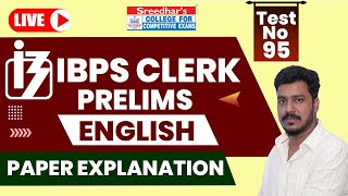 IBPS CLERK 2022 PRELIMS MOCK TEST NO-95 | ENGLISH PRACTICE SET WITH IMPORTANT QUESTIONS