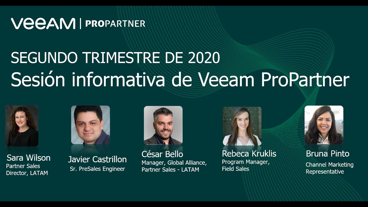 Reunión informativa trimestral ProPartner de Veeam video