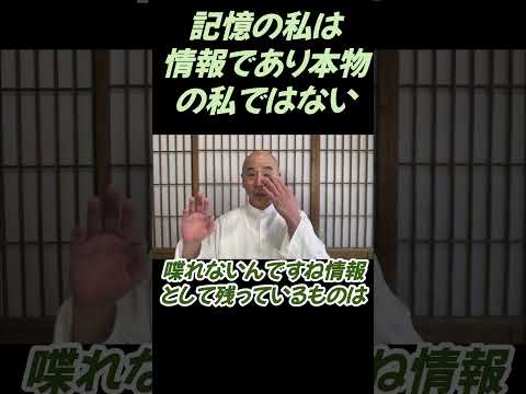 仏教学科 記憶の私は情報であって本物の私ではない#切り抜き#仏教＃瞑想＃マインドフルネス＃影山教俊＃ヨガ＃健康