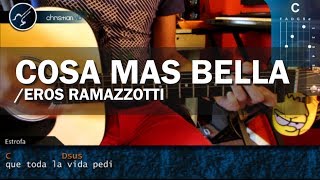Cómo tocar &quot;La Cosa Más Bella&quot; de Eros Ramazzotti en Guitarra Acústica (HD) Tutorial - Christianvib