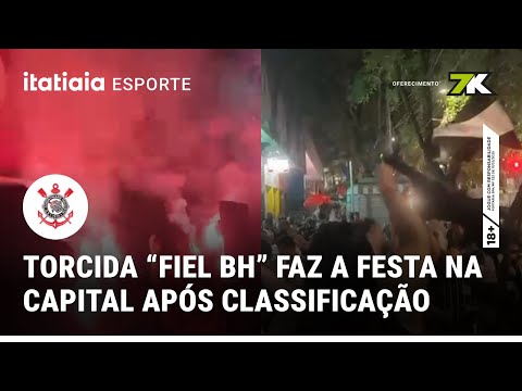TORCIDA DO CORINTHIANS EM BH FAZ A FESTA APÓS CLASSIFICAÇÃO SOBRE O CRUZEIRO