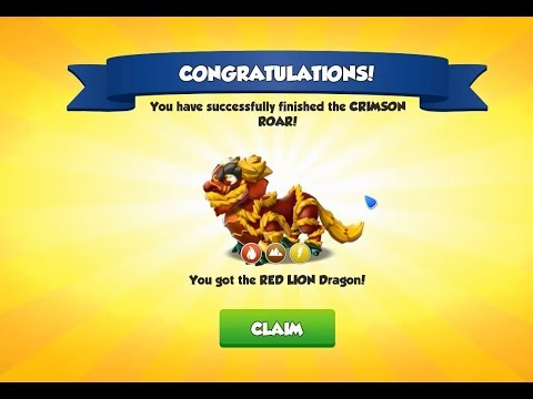 #DML Finished the CRIMSON ROAR - I got RED LION Dragon - Dragon Mania Legends