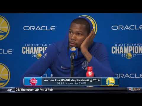 Kevin Durant Postgame Interview   Warriors vs Pistons   Oct 29