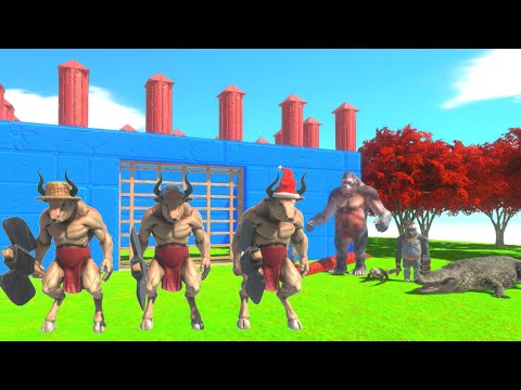MINOTAUR COUSINS ARE CHALLENGED BY PRIMATES AND REPTILES   ANIMAL REVOLT BATTLE SIMULATOR