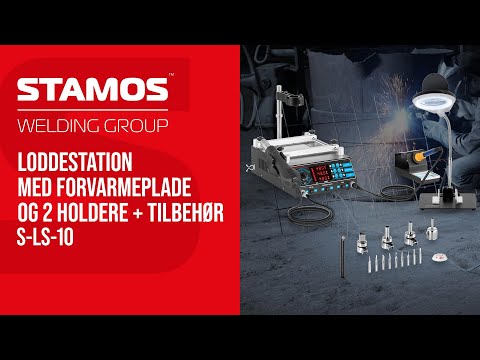 Produktvideo - Loddestation med forvarmeplade og 2 holdere + tilbehør