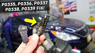 HYUNDAI SONATA CODE P0335 P0336 P0337 P0338 P0339 CRANKSHAFT POSITION SENSOR CHECK ENGINE LIGHT
