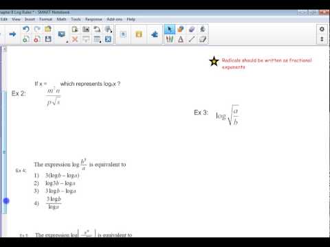 Algebra2NR (Lesson 8.4) Expanding Logs