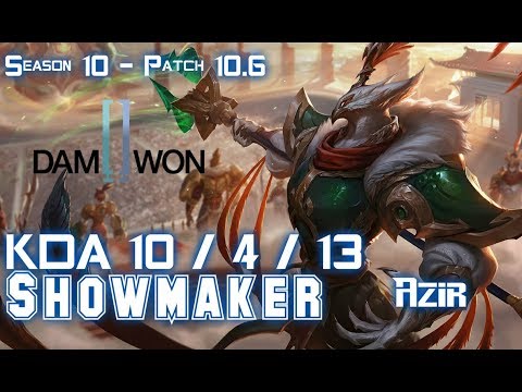 DWG Showmaker AZIR vs LUCIAN Mid - Patch 10.6 KR Ranked