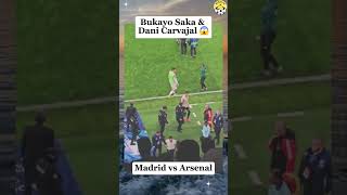 Download lagu Bukayo Saka dan Dani Carvajal terlibat keributan saat Madrid vs Arsenal #football mp3