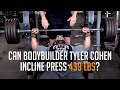Massive NPC Bodybuilder Tyler Cohen Attempts 439 lbs Incline Barbell Press