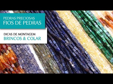 Fios e Contas de Pedras Indianas Naturais para Montagem de Semi Joias - Pedra Mística