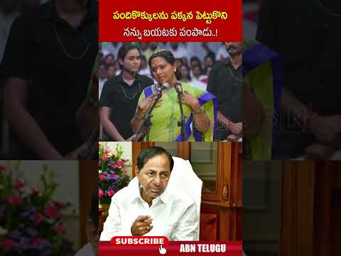 పందికొక్కులను పక్కన పెట్టుకొని నన్ను బయటకు పంపాడు.! #kcr #kalvakuntlakavitha #brs | ABN