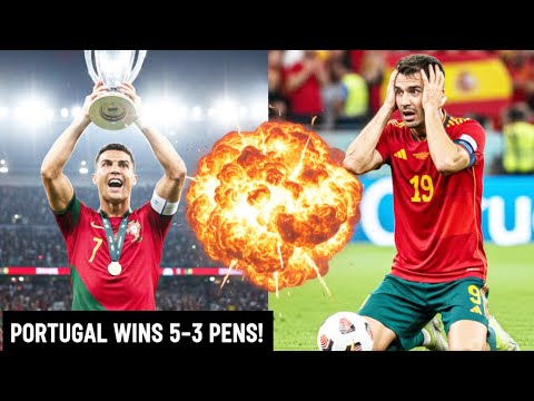 Португалия против Испании, финал Лиги наций УЕФА 2025, серия пенальти, гол Роналду, промах Мораты.