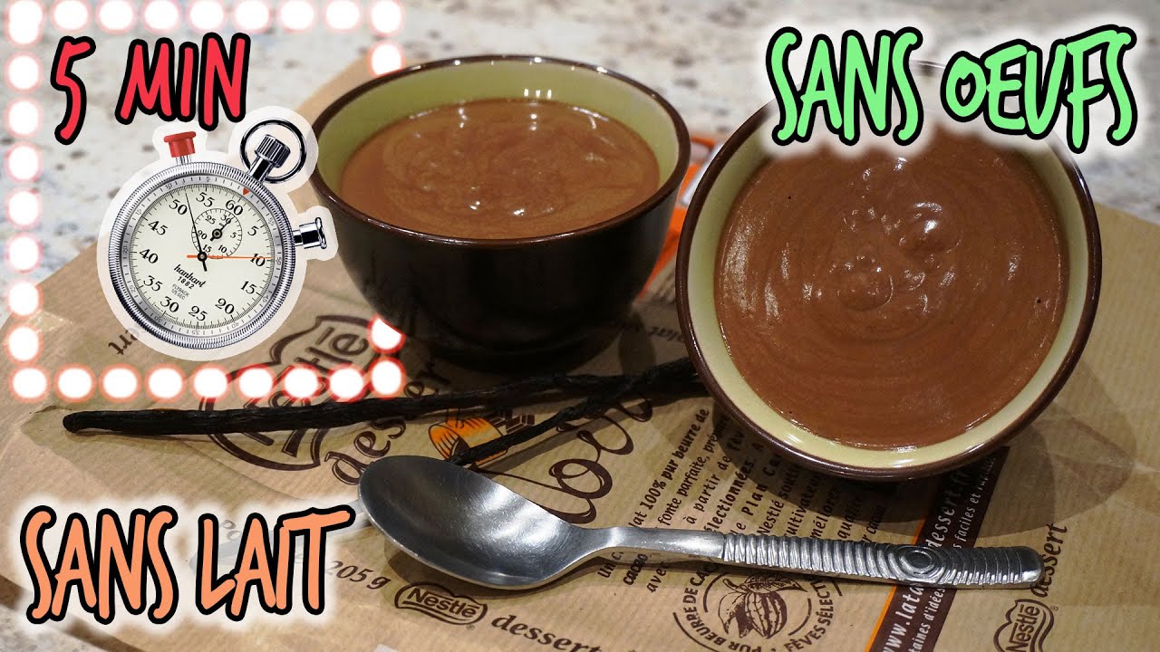 ✨  Une mousse au chocolat sans lait ni oeufs en 5 minutes - recette ◈ SIDJIE