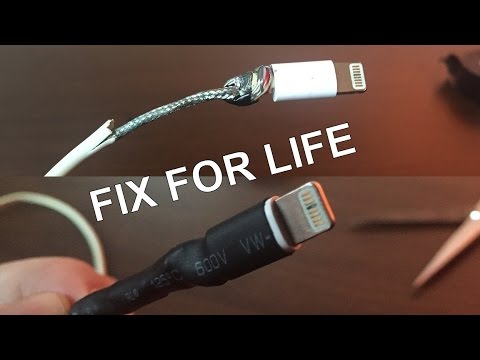 Repairing of iphone charger wire