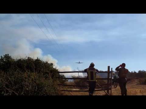 Supertanker incendio forestal Santo Domingo, chile