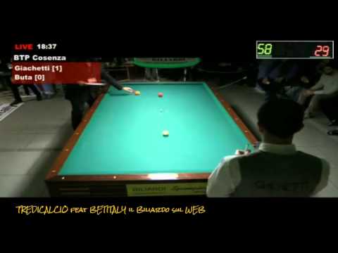 GIACHETTI vs BUTA - SEMIFINALE NAZIONALI  BILIARDO 4^PROVA BTP 2016 COSENZA