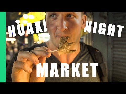 Melhor comida de rua taiwanesa no mercado noturno de Huaxi!