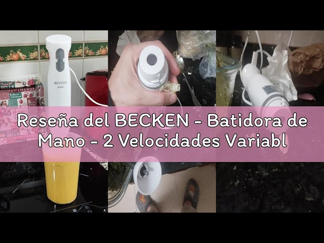 Vídeo relacionado con BECKEN - Batidora de Mano - 2 Velocidades Variables - Acero Inoxidable - Potencia 600W - Incluye vaso Medidor