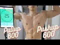 1시간 턱걸이600 푸쉬업600 극한 훈련1hour endurance hard workout