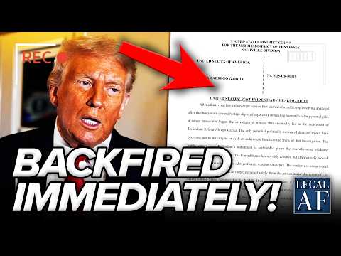 Trump DOJ Filing IMMEDIATELY BACKFIRES and SCREWS CASE