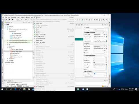Android Master/Detail template - A School Info. app /part1 remove the FloatingActionButton