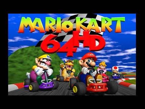 Mario Kart 64 (Andrat's HD Texture Mod) | Gameplay | Rosalie's Mupen (PC)