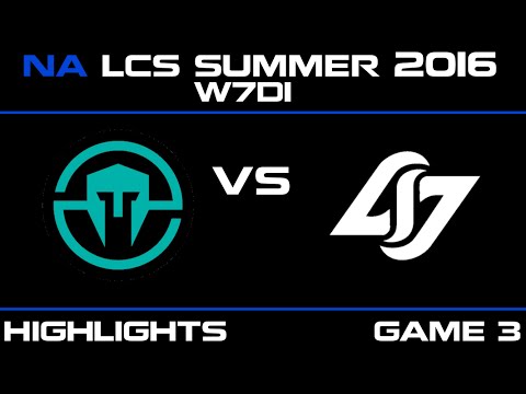IMT vs CLG Game 3 highlights W7D1 NA LCS 2016 Immortals vs Counter Logic Gaming   CLG vs IMT   LCS L