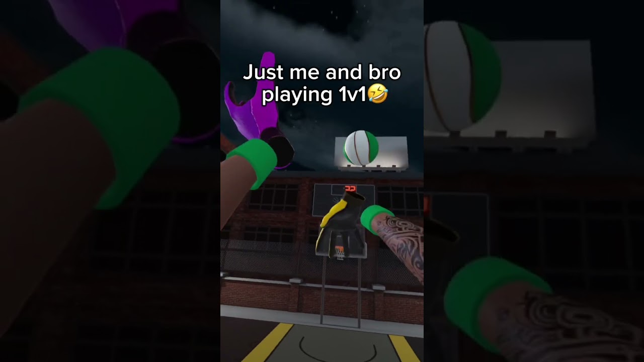 Me and bro 1v1 #gymclassvr #gymclass #vr #basketball #skiffy