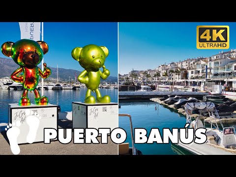 PUERTO BANÚS Marbella Spain Luxury ► Walking Tour 4K  ►
