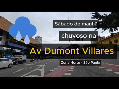 SÃO PAULO 🇧🇷 | Sábado Chuvoso na Av. Dumont Villares em 4K | POV Walk.  Exploring the city streets