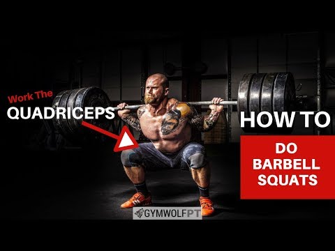 How To: Do A Barbell Squat (with raised heel)