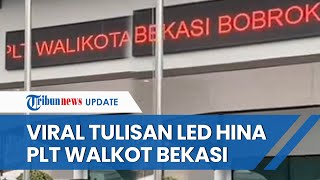 Viral Video Running Text LED 'Plt Walikota Bekasi Bobrok' Sambut Tri Adhianto saat Lepas Jemaah Haji