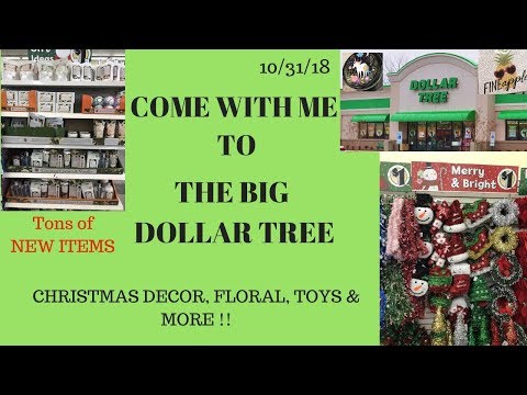 Come with me to Dollar Tree 🌳 10/31/18~New Finds, Christmas 🎄 Decor, & More~Lots of NEW Items ❤️ Video