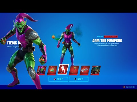 GREEN GOBLIN Skin Gameplay Showcase Fortnite High Elimination Victory Royale WIN Solo Squad